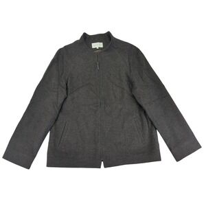 XANDRES Belgium Wool Angora Blend Zip Front Mock Neck Jacket Women's EU 42 10-12